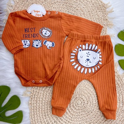  Kit 6 Peças - Best Friends - Mostarda, Marinho e Ferrugem